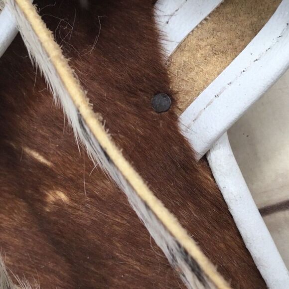 NWOT Handmade Unisex Brown/Tan Real Fur Boho Festival Sandals Size 44/M10/ W12 - Picture 5 of 12